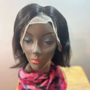 Lace front wig.  Color: 1B